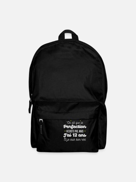 12 ans de perfection / cadeau anniversaire 12 ans - Sac à dos - noir