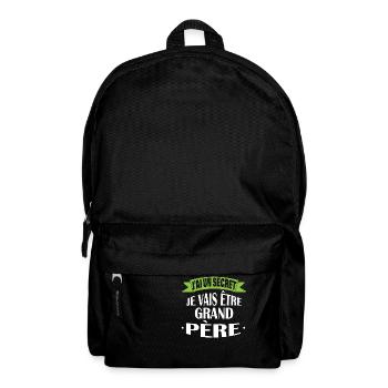 J'ai un secret Grand père - Grandfather - Sac à dos - noir - Devant
