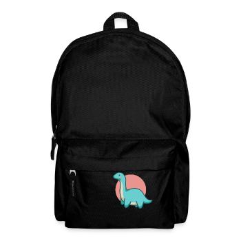 Süßer Dinosaurus mit langem Hals, Brontosaurus - Rucksack - Schwarz - Vorne