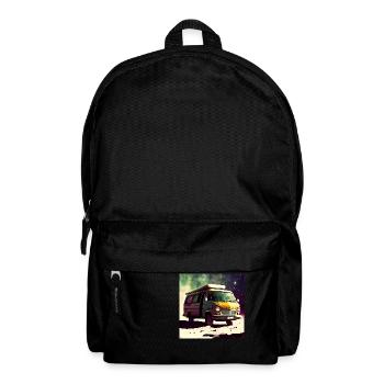 Space Wohnmobil - Rucksack - Schwarz - Vorne