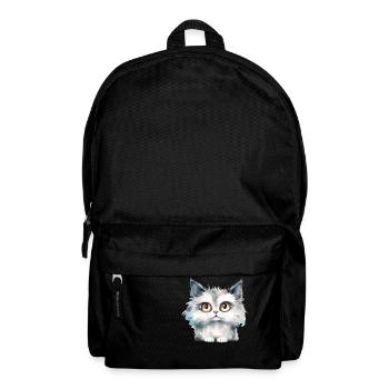 Norwegische Waldkatze Wasserfarben Zeichnung - Rucksack - Schwarz - Vorne