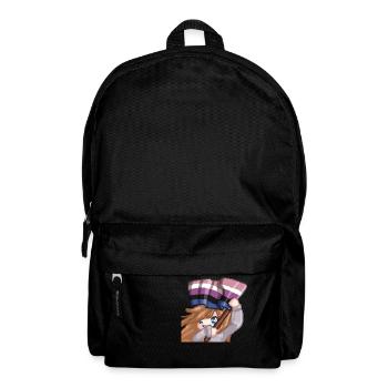 Pillowg1rl Emote mit Lesbianflagge - Rucksack - Schwarz - Vorne