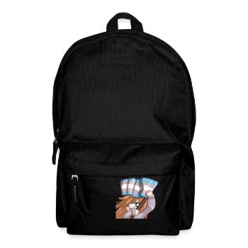 PillowG1rl Emote mit Transflagge - Rucksack - Schwarz - Vorne