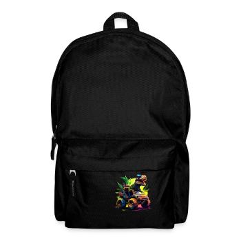 T Rex fährt Monster - Rucksack - Schwarz - Vorne