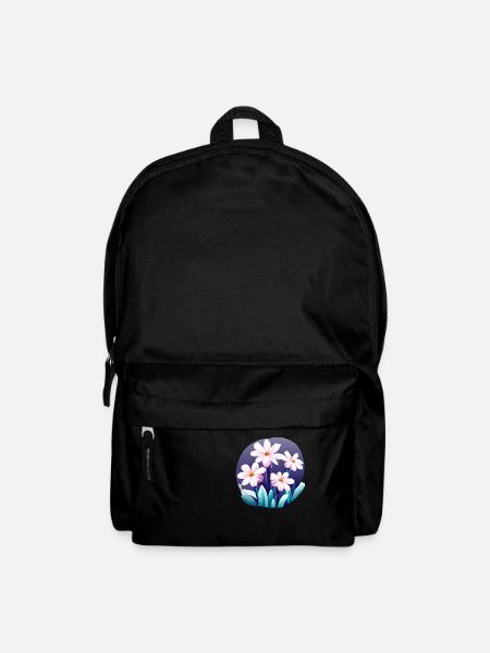 Blumen Blumenwiese Blumenstrauß Floristik - Rucksack - Schwarz