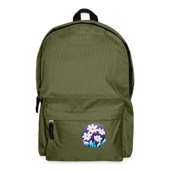 Fleurs Fleur prairie Bouquet Fleuristerie - Sac à dos - vert olive - Devant