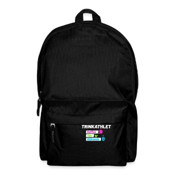 Trinkathlet weiss - Rucksack - Schwarz - Vorne