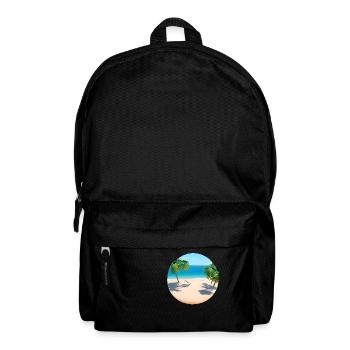 Sommerurlaube Strand Palmen Insel Sonne Palm - Rucksack - Schwarz - Vorne