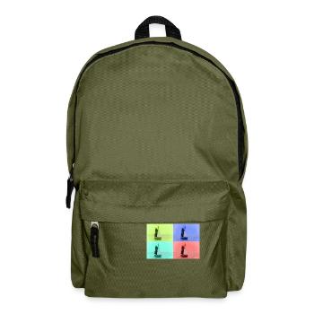 Voilier pop art - Sac à dos - vert olive - Devant