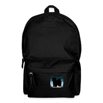Bolognese Hundeliebhaber Silhouette Vintage Sonnenuntergang - Rucksack - Schwarz - Vorne