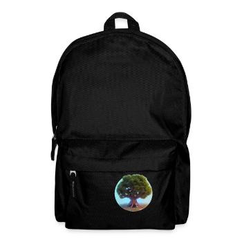 Lebensbaum Yoga Baum des Lebens Meditation - Rucksack - Schwarz - Vorne