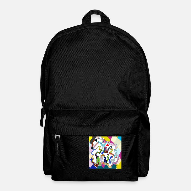 Altes mehrfarbiges Labyrinth v4.00 - Rucksack - Schwarz