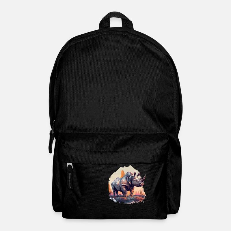 Rhino Rhinozeros - Rucksack - Schwarz