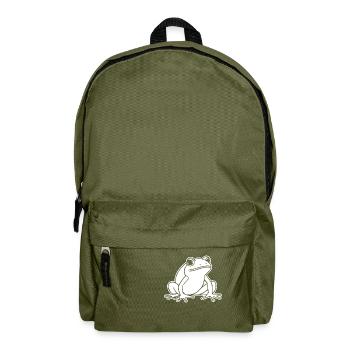 Frosch Amphibie Kröte - Rucksack - Olivgrün - Vorne