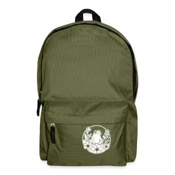 Frosch Amphibie Kröte - Rucksack - Olivgrün - Vorne