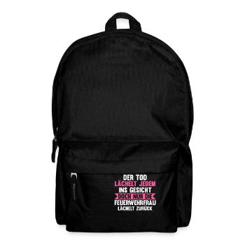 Feuerwehr Feuerwehrfrau - Rucksack - Schwarz - Vorne