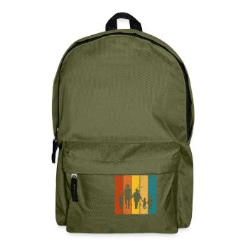 The Vintage gift family - Backpack - olive green - Front