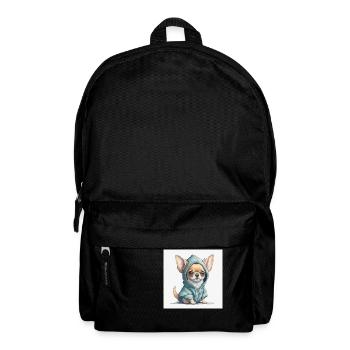 Chihuahua im Hoodie. - Rucksack - Schwarz - Vorne