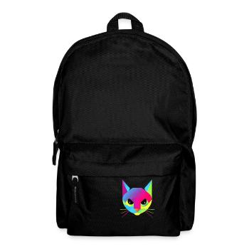 Trippy cat three - Rucksack - Schwarz - Vorne