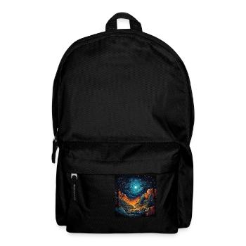 Wald bei Nacht - Rucksack - Schwarz - Vorne