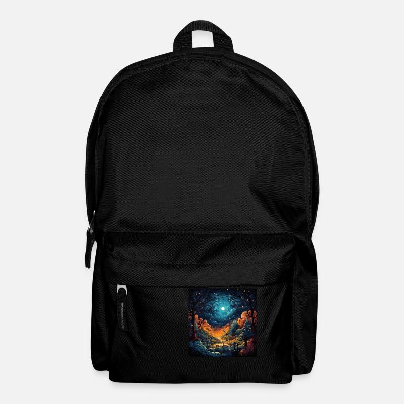 Forêt la nuit - Sac à dos - noir