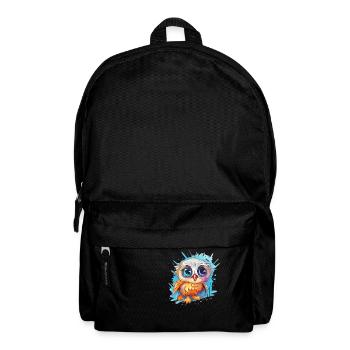 Niedliche Wachsame Eule | Nachtschwärmer Eule - Rucksack - Schwarz - Vorne