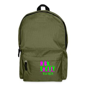 High-Society-Rave - Rucksack - Olivgrün - Vorne