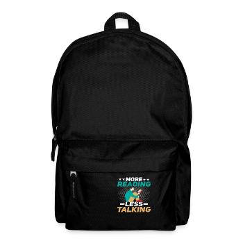 More Reading less Talking - Rucksack - Schwarz - Vorne