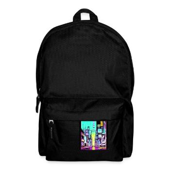 Japan city Tokyo retrostyle neon - Rucksack - Schwarz - Vorne