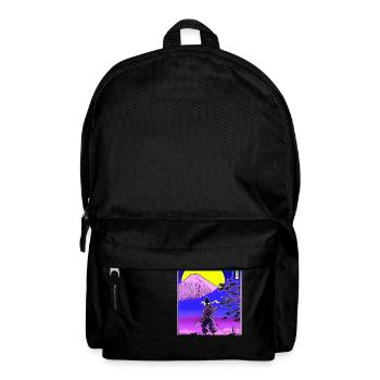 Samurai Mount Fuji Anime Retro Japan - Backpack - black - Front