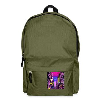 Japan city Tokyo retrostyle - Rucksack - Olivgrün - Vorne