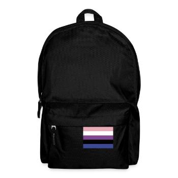 Genderfluid Pride Flag - Backpack - black - Front