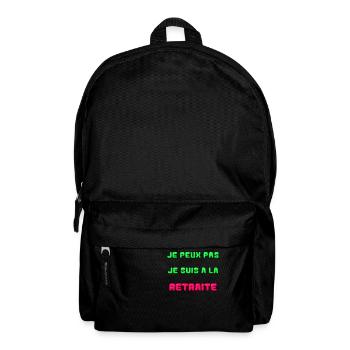 RETRAITE. RETRAITE. RETRAITEE. SENIOR. MAMIE. PAPY - Sac à dos - noir - Devant