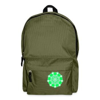 Muster - Rucksack - Olivgrün - Vorne