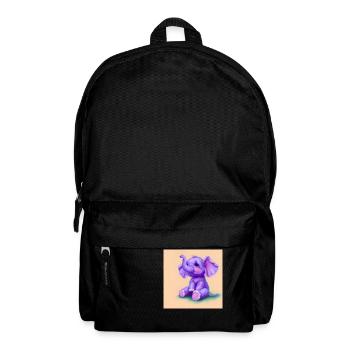 Baby elephant purple - Backpack - black - Front