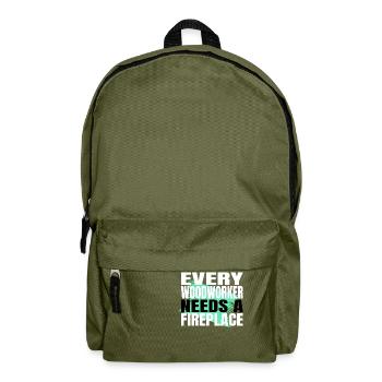 jokes badge present idea tools - Rucksack - Olivgrün - Vorne