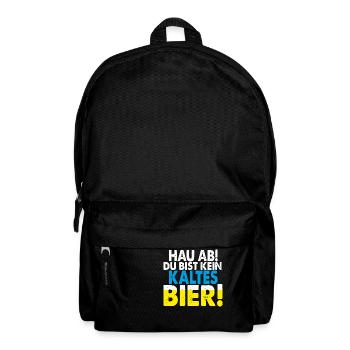 Hau ab du bist kein kaltes Bier Biertrinker kostüm - Rucksack - Schwarz - Vorne