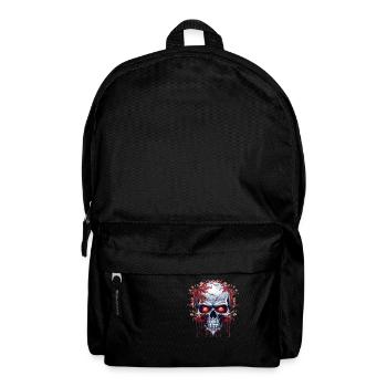 Dämonischer Totenkopf mit roten Augen - Rucksack - Schwarz - Vorne