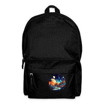 Colorful universe and galaxy in the solar system - Backpack - black - Front