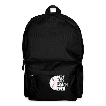 Best Dad Coach Ever Funny Baseball Sport Lovers - Backpack - black - Front