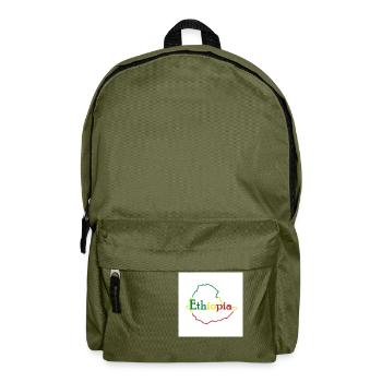 Carte de l’Ethiopie - Sac à dos - vert olive - Devant