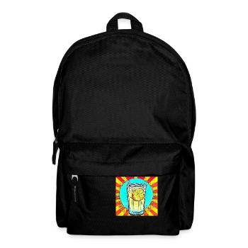 Pop Art Lemonade: A Refreshing Glass of Vibrant - Backpack - black - Front