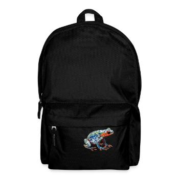 Pfeilgiftfrosch schön coloriert in bunten Farben - Rucksack - Schwarz - Vorne