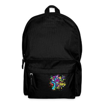 Graffiti style Splash hip hop colors painter color - Backpack - black - Front