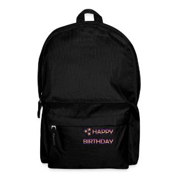 JOYEUX ANNIVERSAIRE. HAPPY BIRTHDAY. ANNIVERSAIRE. - Sac à dos - noir - Devant
