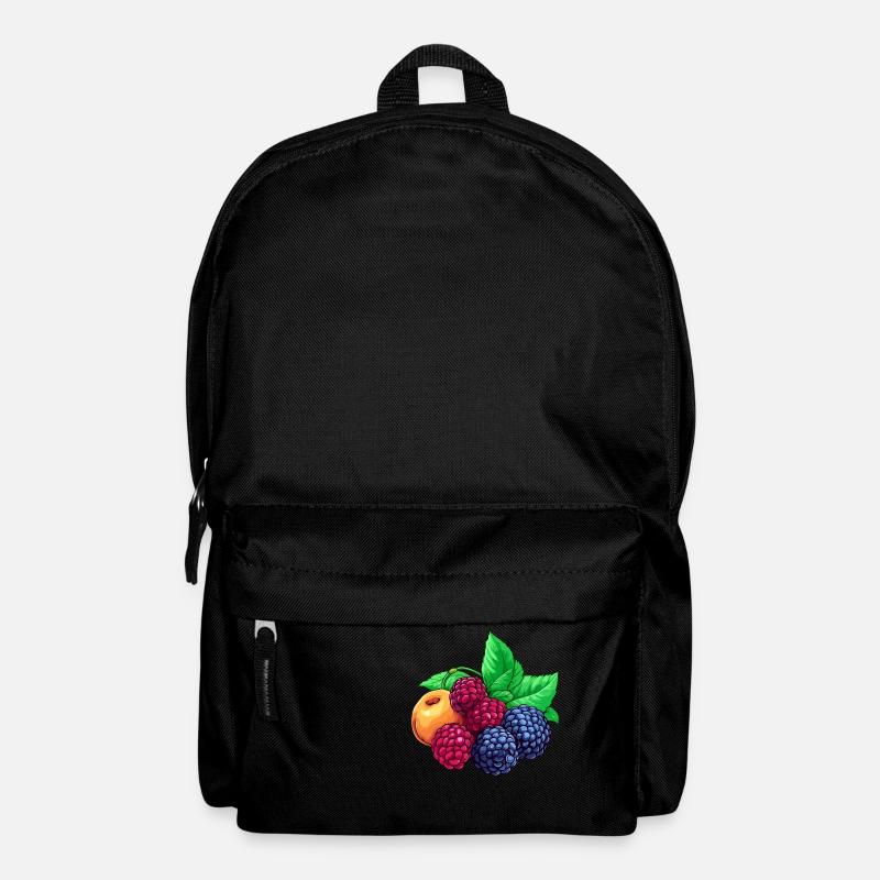 Reife Himbeeren und Aprikose - Rucksack - Schwarz
