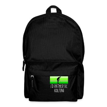 Lieber Golf spielen - Rucksack - Schwarz - Vorne