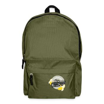 Étain banane // Illustration - Sac à dos - vert olive - Devant