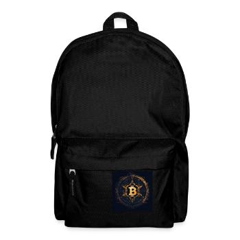 bitcoin logo modern stylish desgin schwarz gold - Rucksack - Schwarz - Vorne