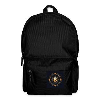 bitcoin logo modern stylish desgin black gold - Rucksack - Schwarz - Vorne